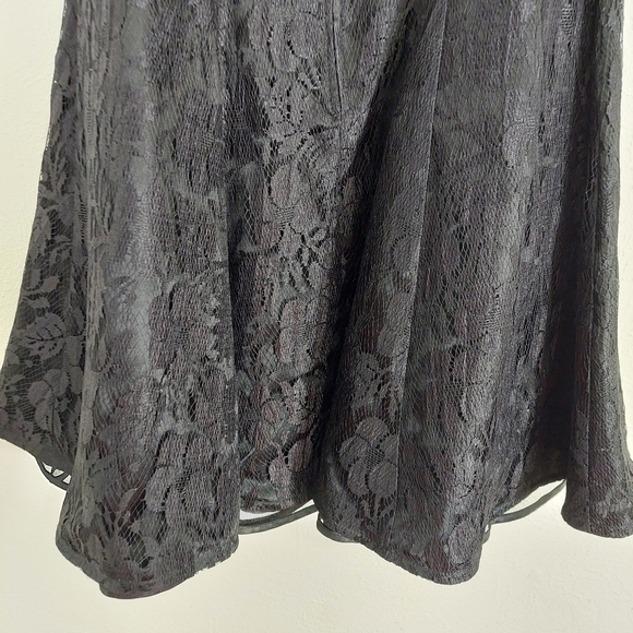 Betsy & Adam Black Sequin Short Puff sleeve Tulle Prom Cocktail Dress Sz 13 VTG - Picture 14 of 16